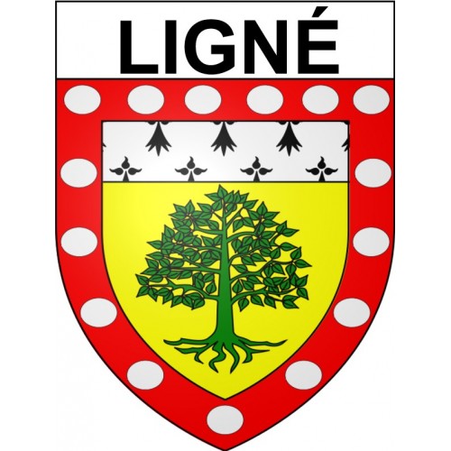 Stickers coat of arms Ligné adhesive sticker