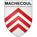 Pegatinas escudo de armas de Machecoul adhesivo de la etiqueta engomada