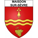Pegatinas escudo de armas de Maisdon-sur-Sèvre adhesivo de la etiqueta engomada