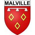 Malville 44 ville Stickers blason autocollant adhésif