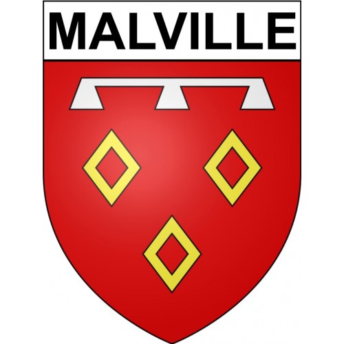 Malville Sticker wappen, gelsenkirchen, augsburg, klebender aufkleber
