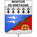 Pegatinas escudo de armas de Montoir-de-Bretagne adhesivo de la etiqueta engomada
