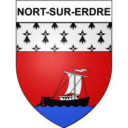 Nort-sur-Erdre Sticker wappen, gelsenkirchen, augsburg, klebender aufkleber