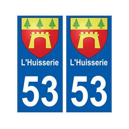 53 L'Huisserie blason autocollant plaque stickers ville