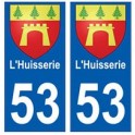 53 L'Huisserie blason autocollant plaque stickers ville