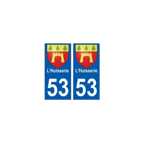53 L'Huisserie blason autocollant plaque stickers ville