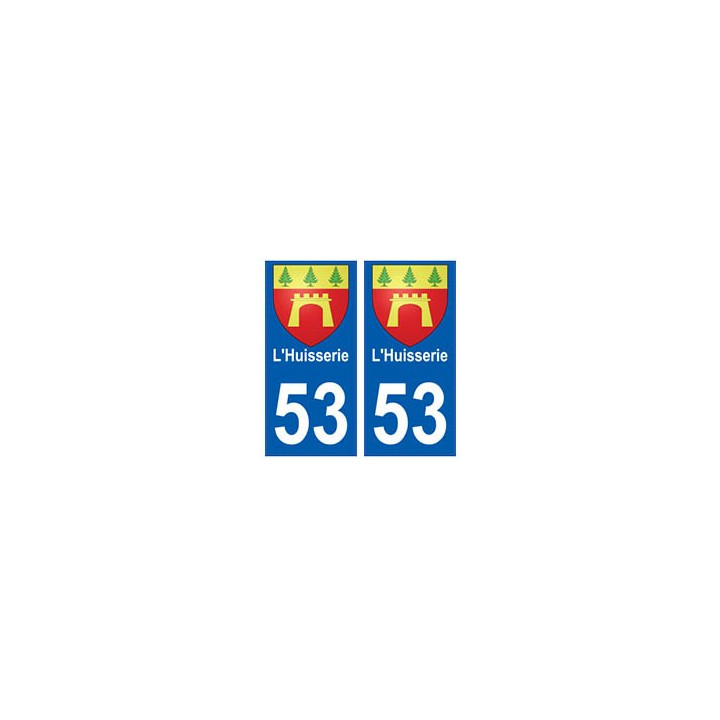 53 L'Huisserie blason autocollant plaque stickers ville