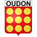 Pegatinas escudo de armas de Oudon adhesivo de la etiqueta engomada