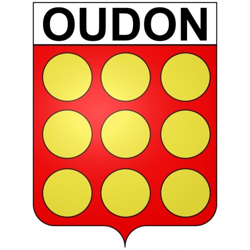 Oudon 44 ville Stickers blason autocollant adhésif