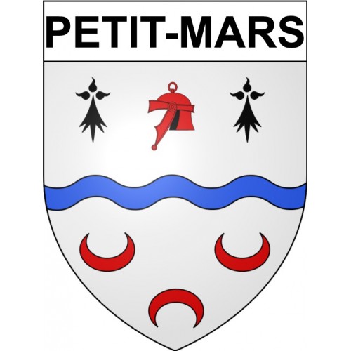 Pegatinas escudo de armas de Petit-Mars adhesivo de la etiqueta engomada