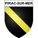 Pegatinas escudo de armas de Piriac-sur-Mer adhesivo de la etiqueta engomada