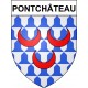 Pegatinas escudo de armas de Pontchâteau adhesivo de la etiqueta engomada