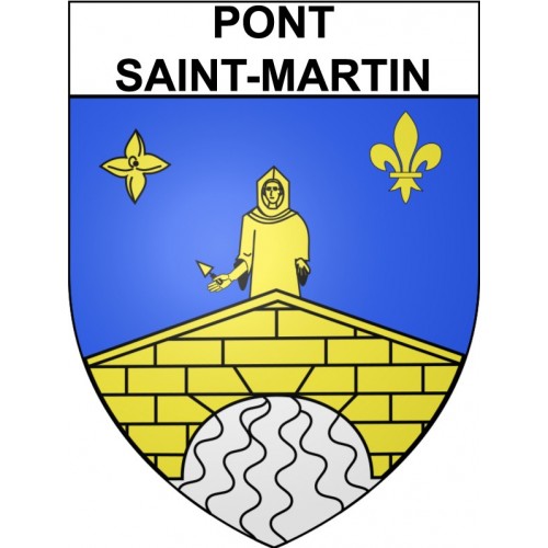 Pont-Saint-Martin Sticker wappen, gelsenkirchen, augsburg, klebender aufkleber