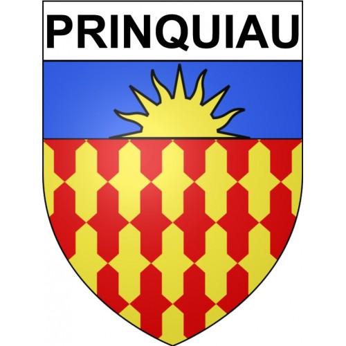 Pegatinas escudo de armas de Prinquiau adhesivo de la etiqueta engomada