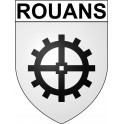 Pegatinas escudo de armas de Rouans adhesivo de la etiqueta engomada