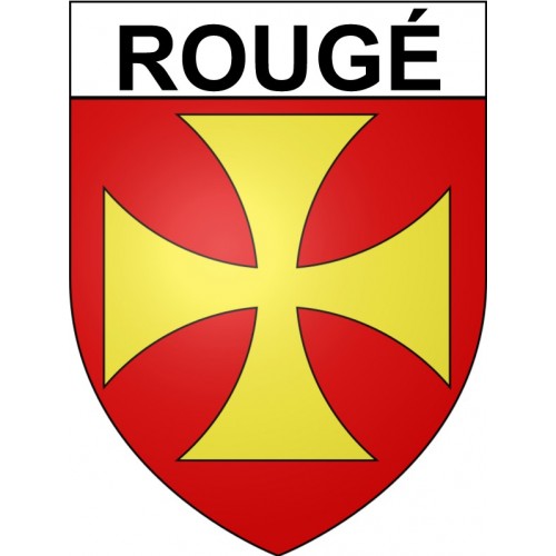 Pegatinas escudo de armas de Rougé adhesivo de la etiqueta engomada