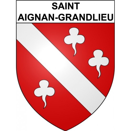 Saint-Aignan-Grandlieu 44 ville Stickers blason autocollant adhésif