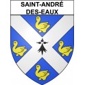 Pegatinas escudo de armas de Saint-André-des-Eaux adhesivo de la etiqueta engomada