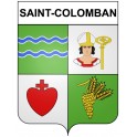 Saint-Colomban 44 ville Stickers blason autocollant adhésif