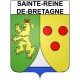 Pegatinas escudo de armas de Sainte-Reine-de-Bretagne adhesivo de la etiqueta engomada