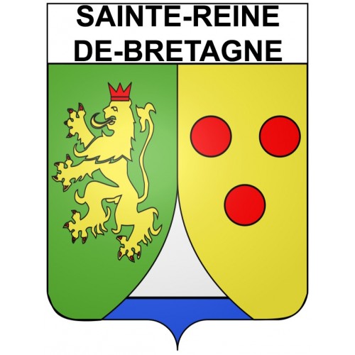 Pegatinas escudo de armas de Sainte-Reine-de-Bretagne adhesivo de la etiqueta engomada