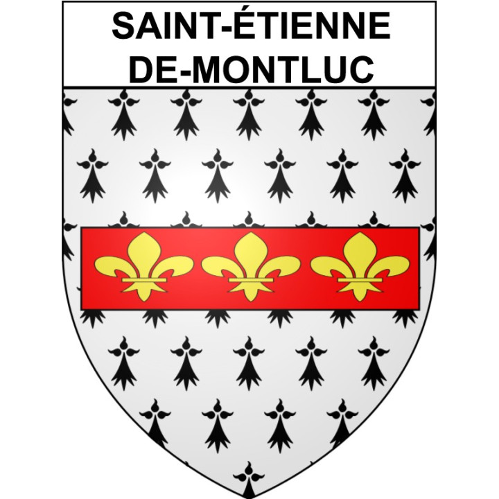 Saint-étienne-de-Montluc Sticker wappen, gelsenkirchen, augsburg, klebender aufkleber