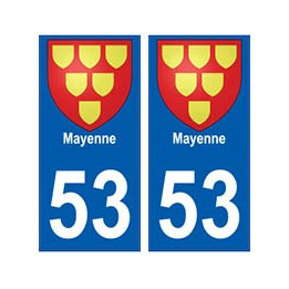 53 Mayenne blason autocollant plaque stickers ville