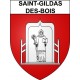 Pegatinas escudo de armas de Saint-Gildas-des-Bois adhesivo de la etiqueta engomada