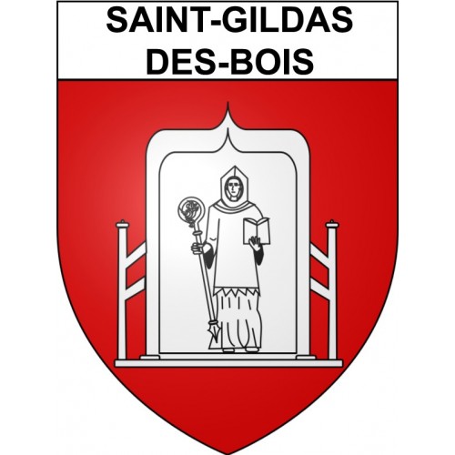Pegatinas escudo de armas de Saint-Gildas-des-Bois adhesivo de la etiqueta engomada