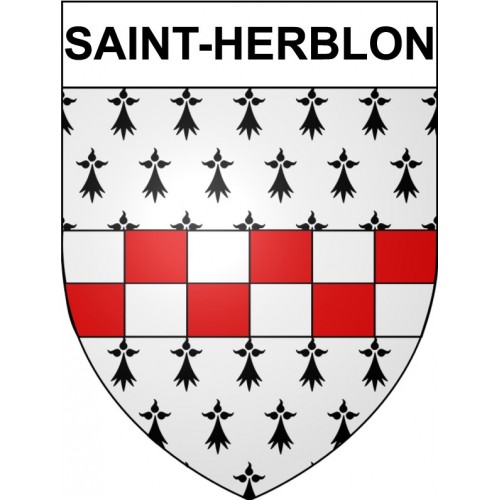 Saint-Herblon Sticker wappen, gelsenkirchen, augsburg, klebender aufkleber