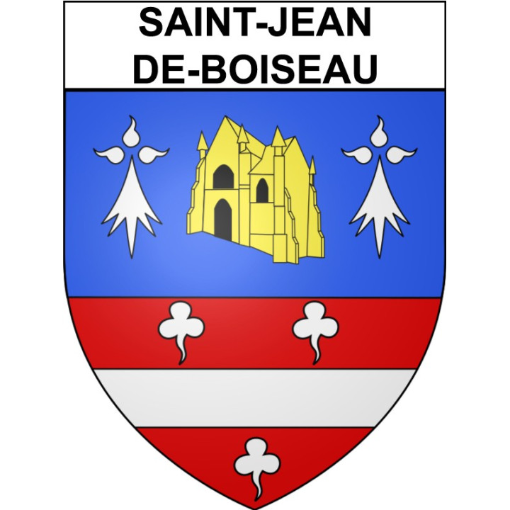 Pegatinas escudo de armas de Saint-Jean-de-Boiseau adhesivo de la etiqueta engomada