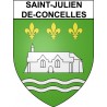 Pegatinas escudo de armas de Saint-Julien-de-Concelles adhesivo de la etiqueta engomada
