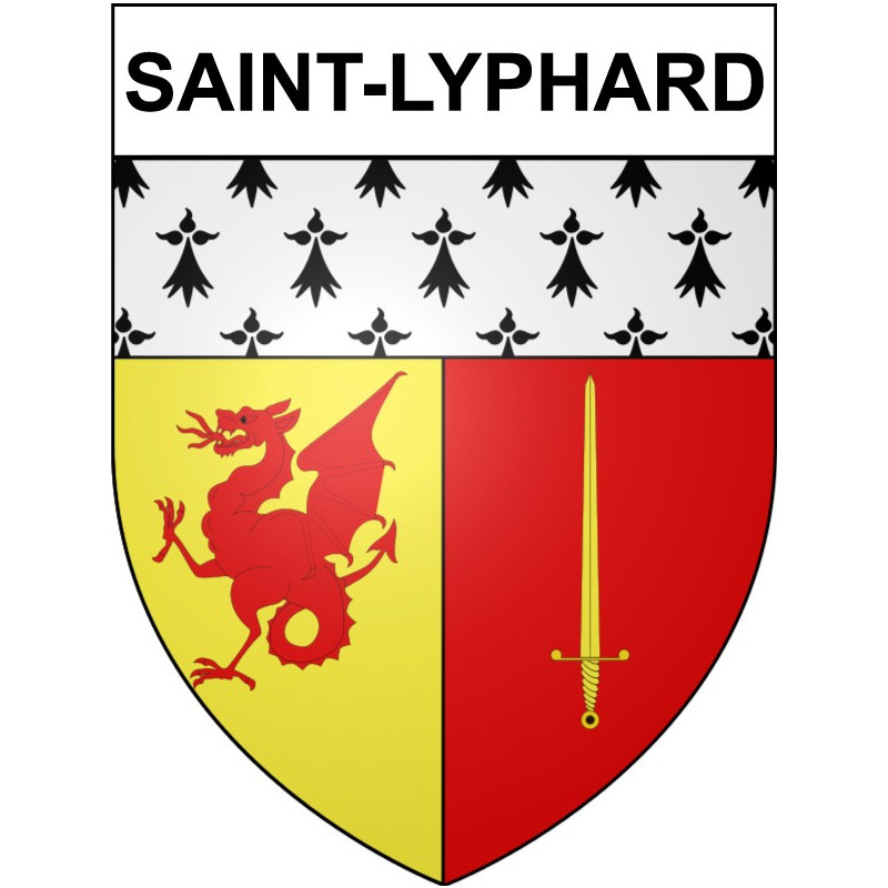 Saint-Lyphard Sticker wappen, gelsenkirchen, augsburg, klebender aufkleber