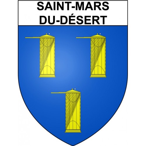 Pegatinas escudo de armas de Saint-Mars-du-Désert adhesivo de la etiqueta engomada