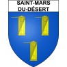 Pegatinas escudo de armas de Saint-Mars-du-Désert adhesivo de la etiqueta engomada