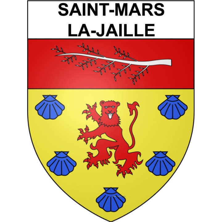 Pegatinas escudo de armas de Saint-Mars-la-Jaille adhesivo de la etiqueta engomada