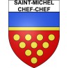 Saint-Michel-Chef-Chef Sticker wappen, gelsenkirchen, augsburg, klebender aufkleber