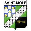 Saint-Molf Sticker wappen, gelsenkirchen, augsburg, klebender aufkleber