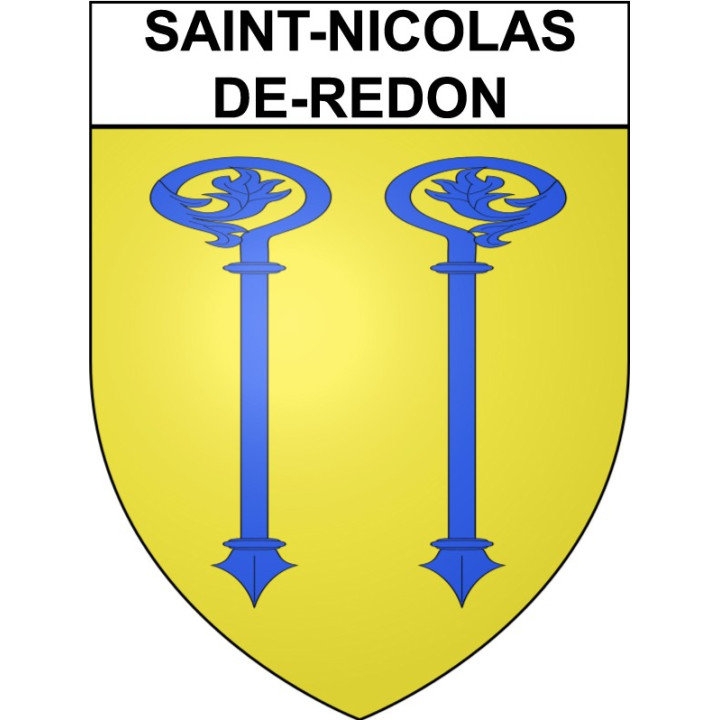 Saint-Nicolas-de-Redon Sticker wappen, gelsenkirchen, augsburg, klebender aufkleber