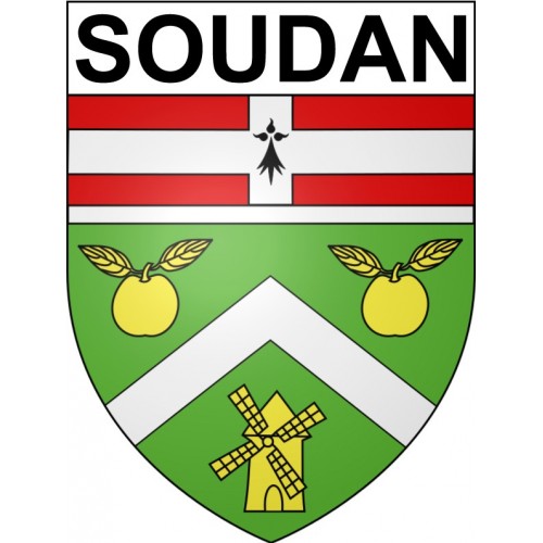Soudan Sticker wappen, gelsenkirchen, augsburg, klebender aufkleber