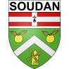 Pegatinas escudo de armas de Soudan adhesivo de la etiqueta engomada