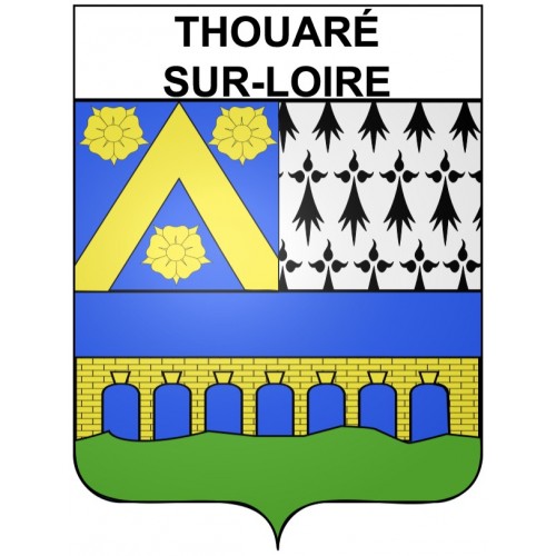 Thouaré-sur-Loire 44 ville Stickers blason autocollant adhésif