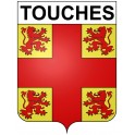 Pegatinas escudo de armas de Touches adhesivo de la etiqueta engomada