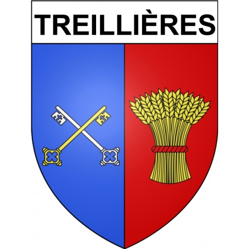 Pegatinas escudo de armas de Treillières adhesivo de la etiqueta engomada