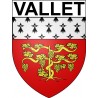 Pegatinas escudo de armas de Vallet adhesivo de la etiqueta engomada