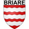 Pegatinas escudo de armas de Briare adhesivo de la etiqueta engomada