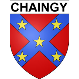 Pegatinas escudo de armas de Chaingy adhesivo de la etiqueta engomada