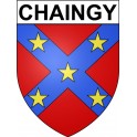 Pegatinas escudo de armas de Chaingy adhesivo de la etiqueta engomada