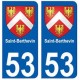 53 Saint-Berthevin blason autocollant plaque stickers ville