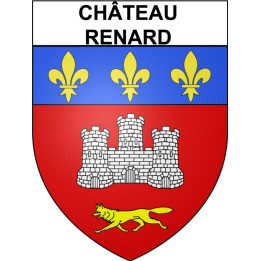 Pegatinas escudo de armas de Château-Renard adhesivo de la etiqueta engomada